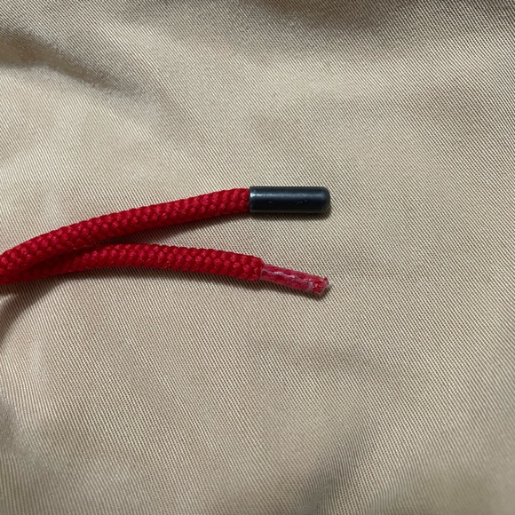 ZARA Womens L Pullover Khaki Hoodie Top Jacket Beige 1/4 Zip Front Pocket Pouch - Picture 5 of 5